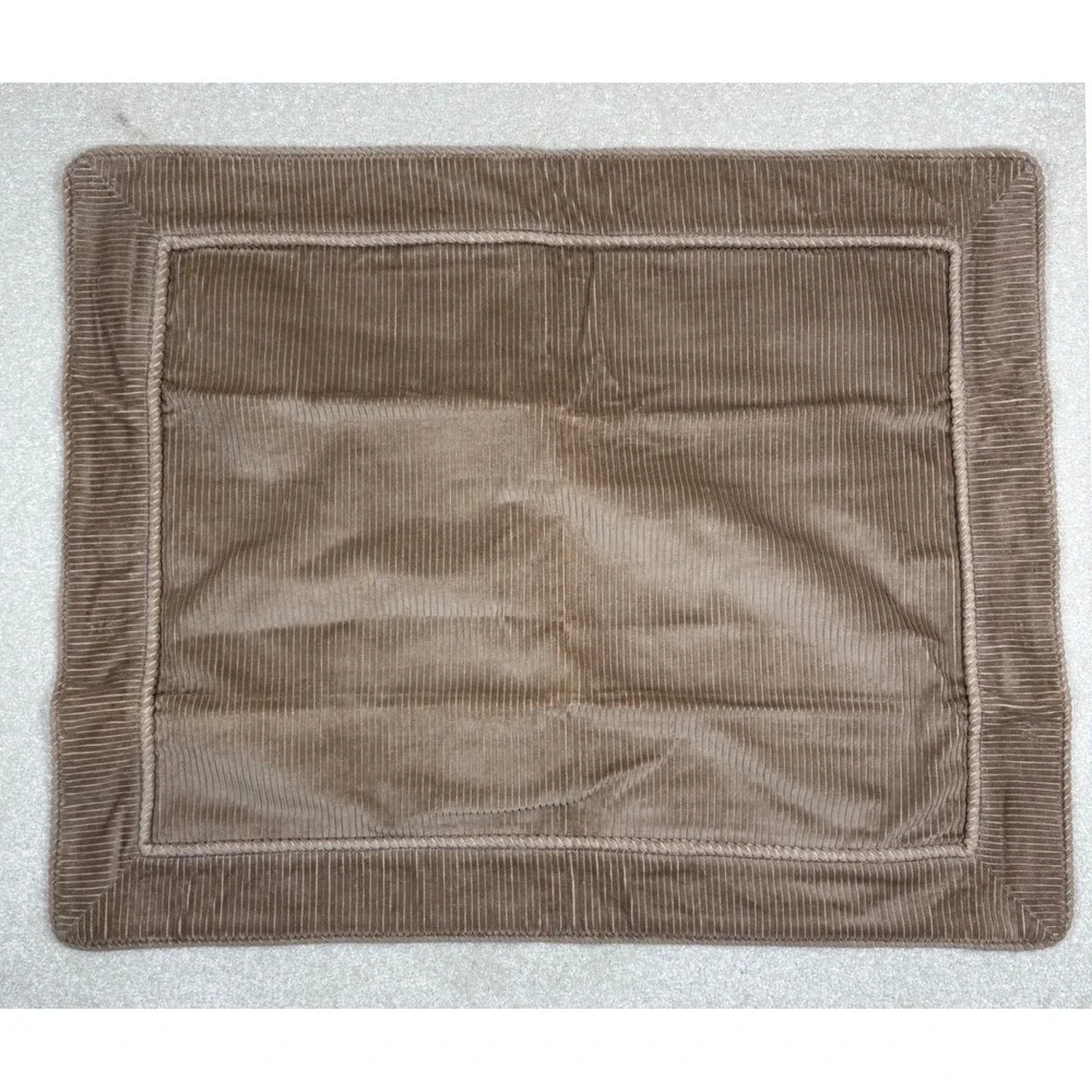 Nobility Standard Beige Corduroy‎ Pillow Sham Cover Set 2 Cotton